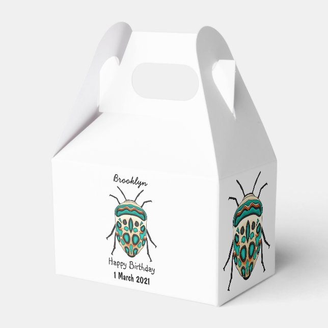 Picasso bug cartoon illustration  favour box (Front Side)