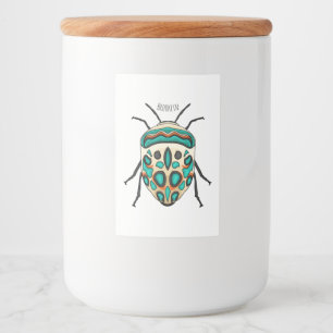 Picasso bug cartoon illustration food label