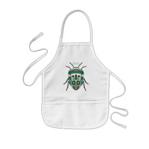 Picasso bug cartoon illustration kids apron