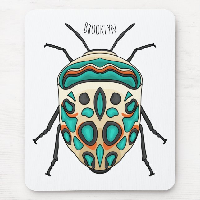 Picasso bug cartoon illustration mouse mat (Front)