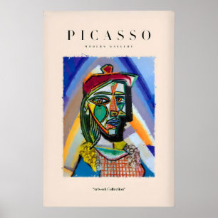 Picasso Bust Portrait Abstract Art Print Colourful