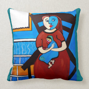 PICASSO BY NORA GIRL WITH BABY CUSHION