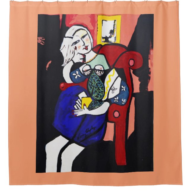 PICASSO BY NORA SHOWER CURTAIN (Front)