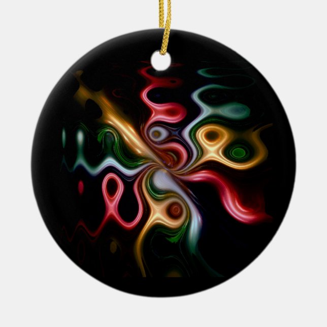 Picasso Rose Ceramic Tree Decoration (Front)