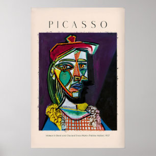Picasso Woman Beret Checked Dress Marie Thérèse937 Poster
