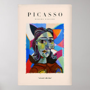 Picasso Woman Portrait Fragmented Abstract Poster