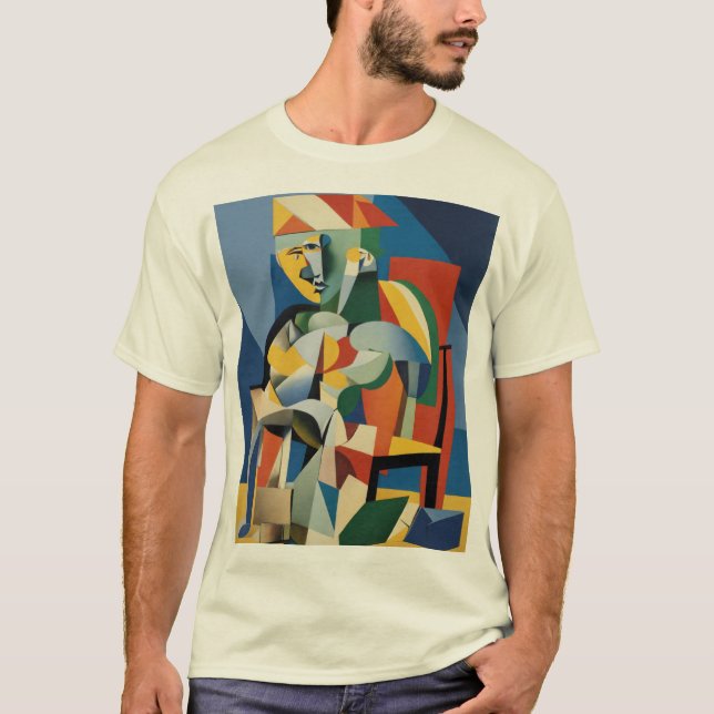 Picasso's Annual Visionary: A 3D Tribute to Cubism T-Shirt (Front)