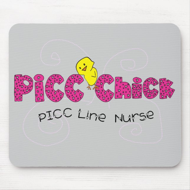 PICC Chick PICC Line Nurse Gifts Mouse Mat (Front)