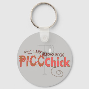 PICC CHICK With IV PUMP Design Key Ring