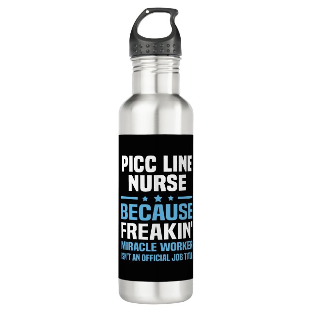 PICC Line Nurse 710 Ml Water Bottle (Front)