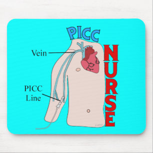 PICC Line Nurse Anatomical Design Gifts Mouse Mat