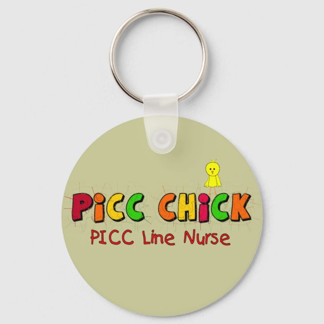 PICC LINE Nurse  Gifts Key Ring (Front)
