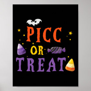 Picc Nurse Halloween Cute Vat Vascular Access Team Poster