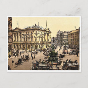 Piccadilly Circus, London, England rare Photochrom Postcard