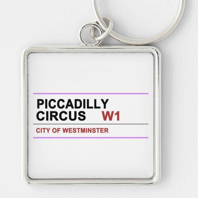 Piccadilly Circus London Key Ring (Front)