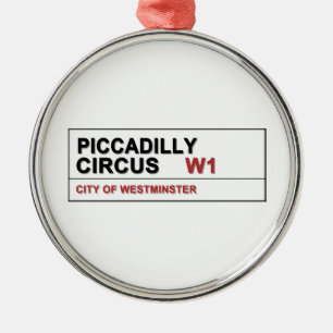 Piccadilly Circus London Metal Tree Decoration