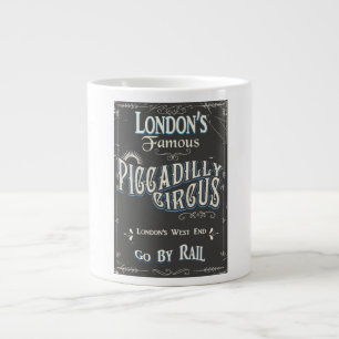 Piccadilly Circus London vintage poster Large Coffee Mug