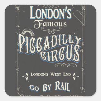 Piccadilly Circus London vintage poster Square Sticker
