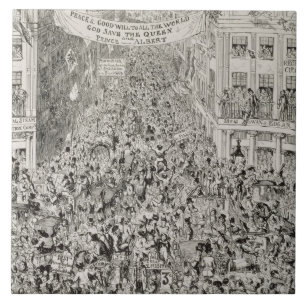 Piccadilly during the Great Exhibition, 1851 Tile