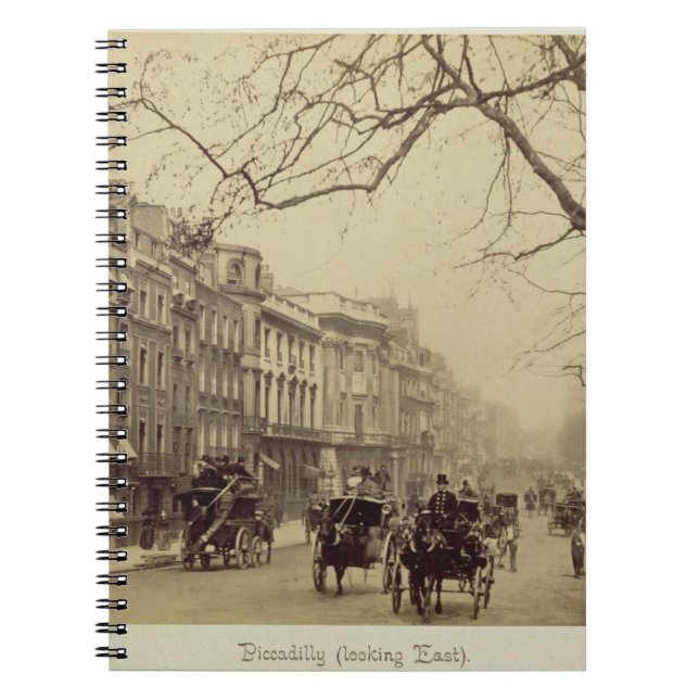 Piccadilly facing East, (sepia photo) Notebook (Front)