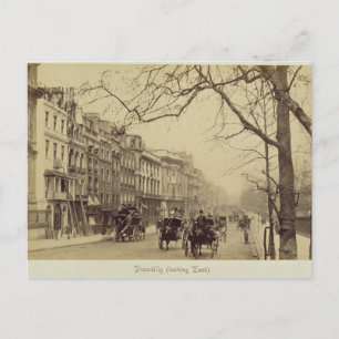 Piccadilly facing East, (sepia photo) Postcard