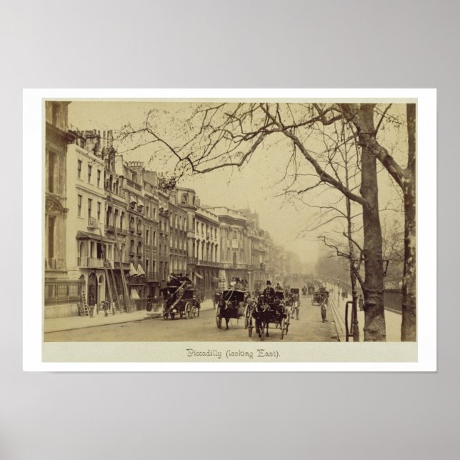 Piccadilly facing East, (sepia photo) Poster (Front)