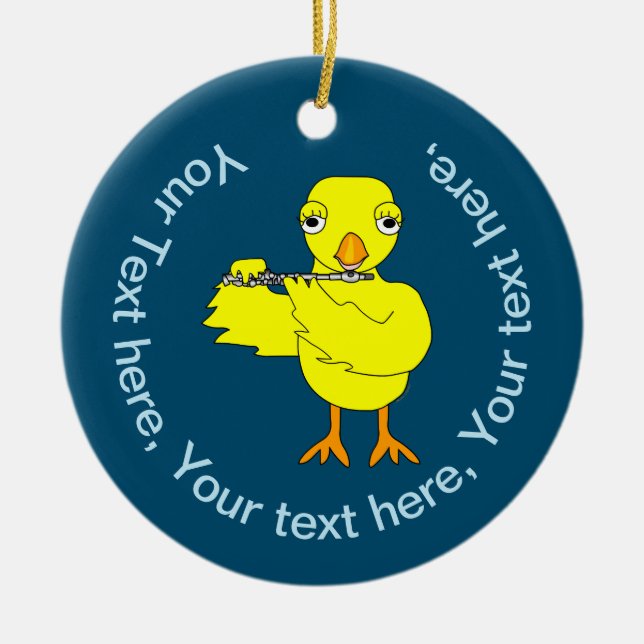 Piccolo Chick Ceramic Tree Decoration (Front)