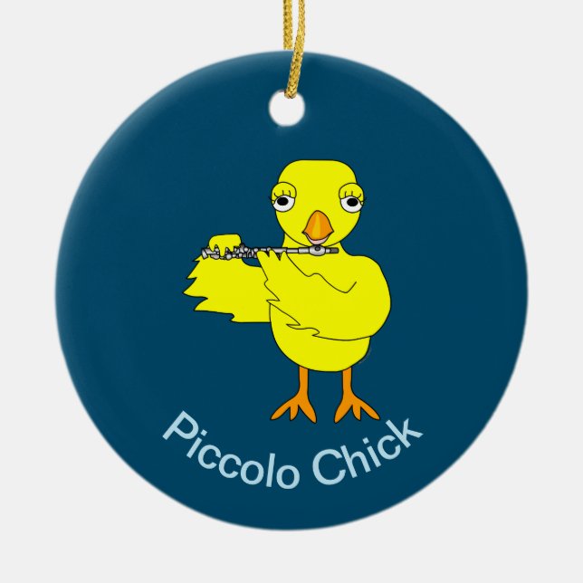 Piccolo Chick Ceramic Tree Decoration (Front)