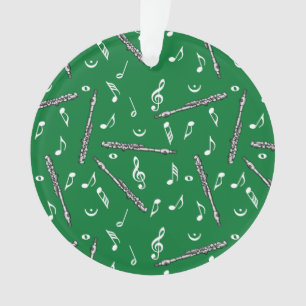 Piccolo Music Note Pattern Ornament