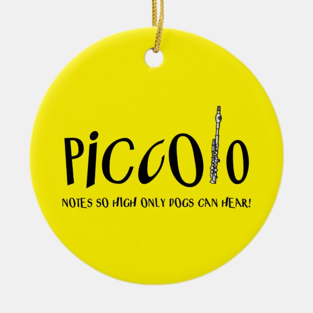 Piccolo Notes So High Ceramic Tree Decoration (Front)