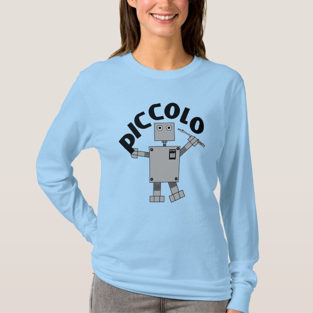 Piccolo Robot Text T-Shirt (Front)