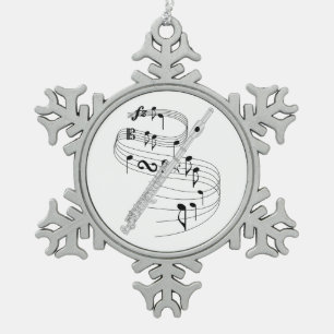 Piccolo Snowflake Pewter Christmas Ornament