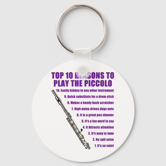 Piccolo Top 10 Key Ring (Front)