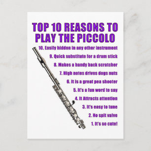 Piccolo Top 10 Postcard