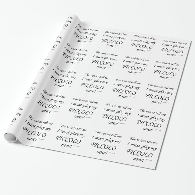 Piccolo Voices Say Must Play Wrapping Paper (Unrolled)