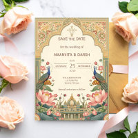 Pichwai Indian Elegant Wedding Save the Date