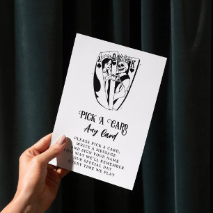 Pick A Card Any Card Gothic Wedding Guestbook Sign