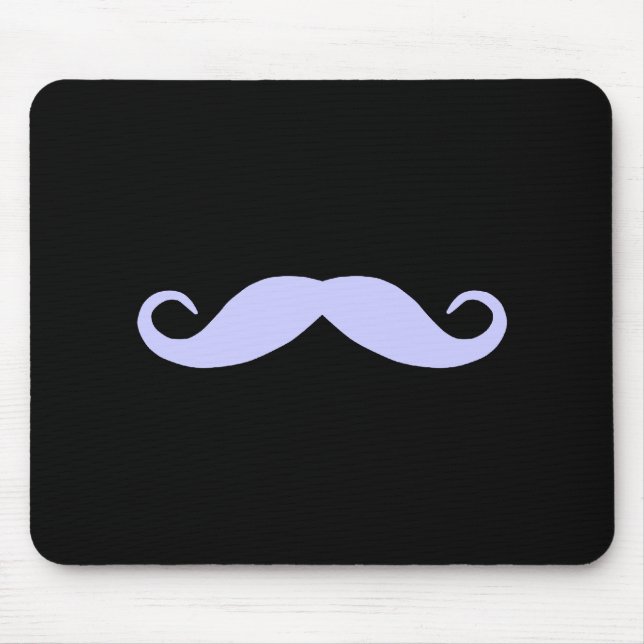Pick A Colour Moustache on Black Mouse Mat (Front)