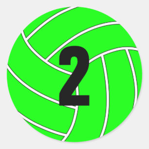 Pick A Colour Volleyball Stickers with Custom Text