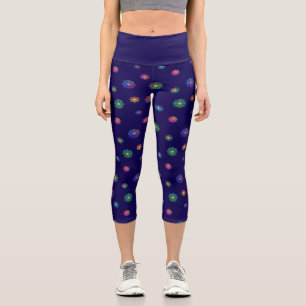 Pick a Posy Custom Background  Capri Leggings