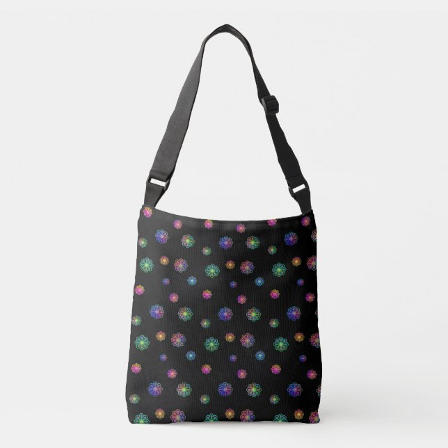 Pick a Posy Custom Background  Crossbody Bag (Front)