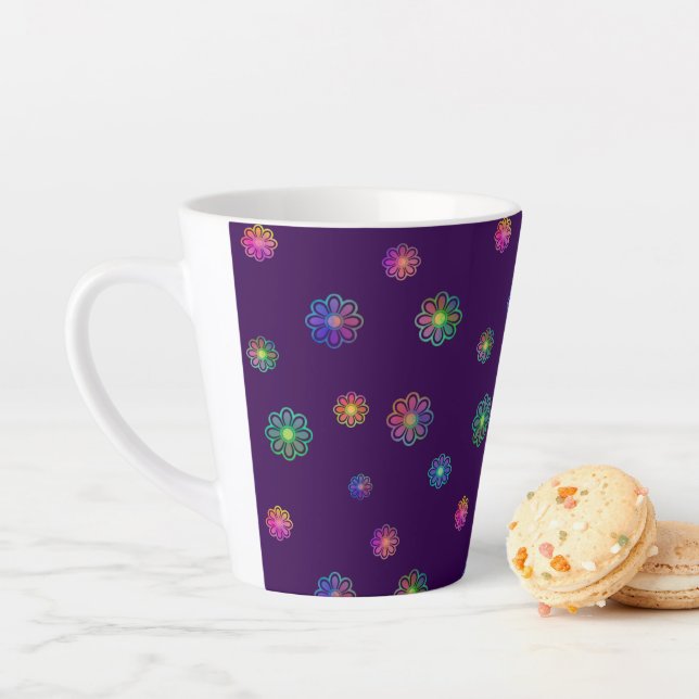 Pick a Posy Custom Background  Latte Mug (In Situ)