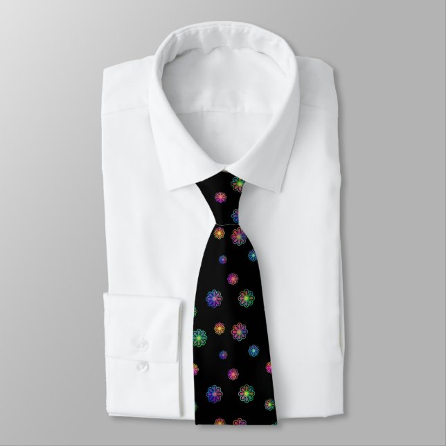 Pick a Posy Custom Background  Tie (Tied)