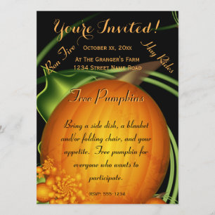 Pick A Pumpkin Party Invitation