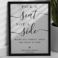 Pick a Seat Not a Side Wedding Ceremony Seating