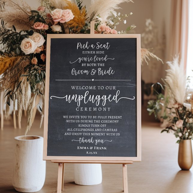 Pick a seat unplugged ceremony sign (Creator Uploaded)