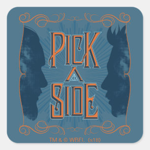 Pick A Side Square Sticker