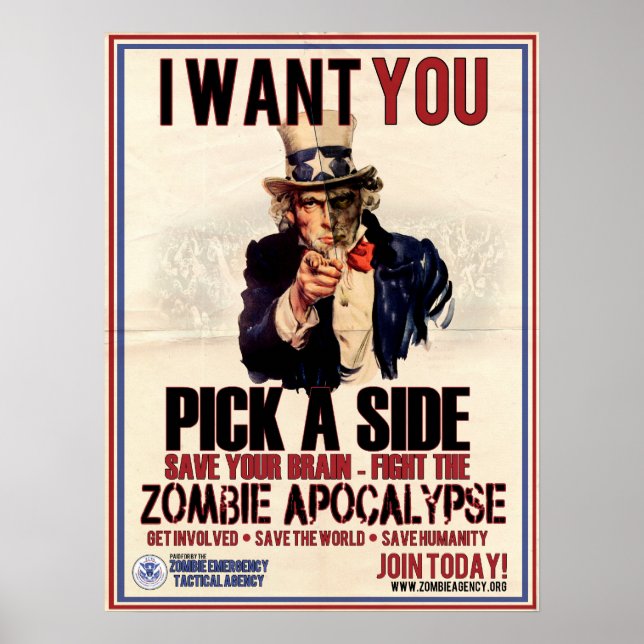 Pick a Side Uncle Sam Poster (Front)