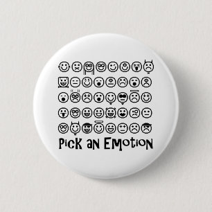 Pick An Emotion 6 Cm Round Badge