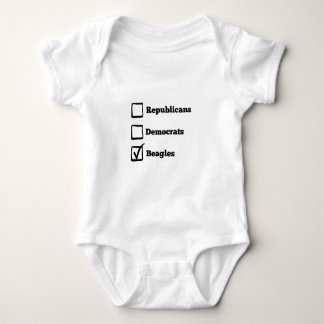 Pick Beagles! Political Beagle Print Baby Bodysuit